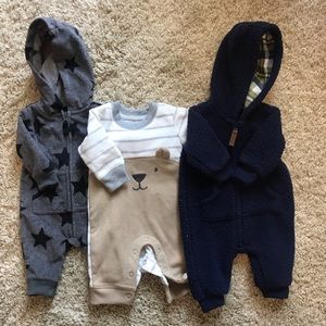 Boys fleece onesies